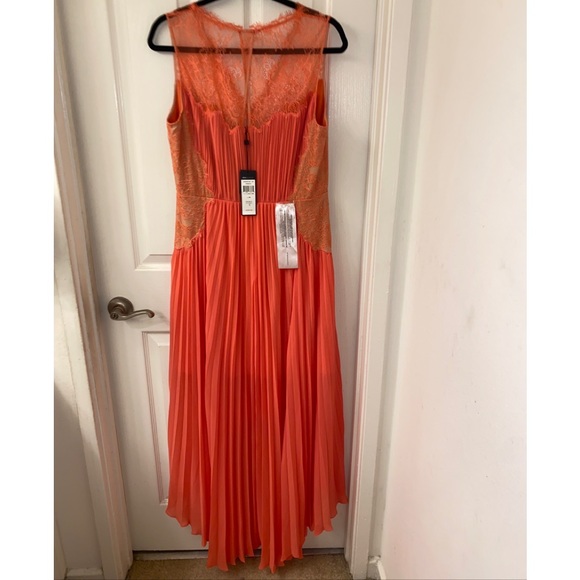 BCBGMaxazria NWT Angelea coral reef hi low dress 10 - Picture 4 of 5